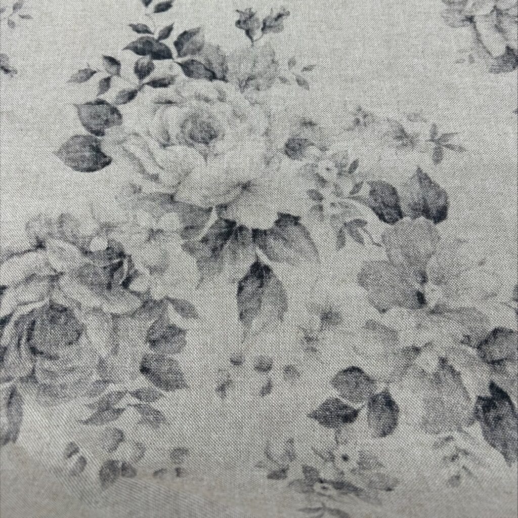 Sewing House Faded Rose Grey Fabric