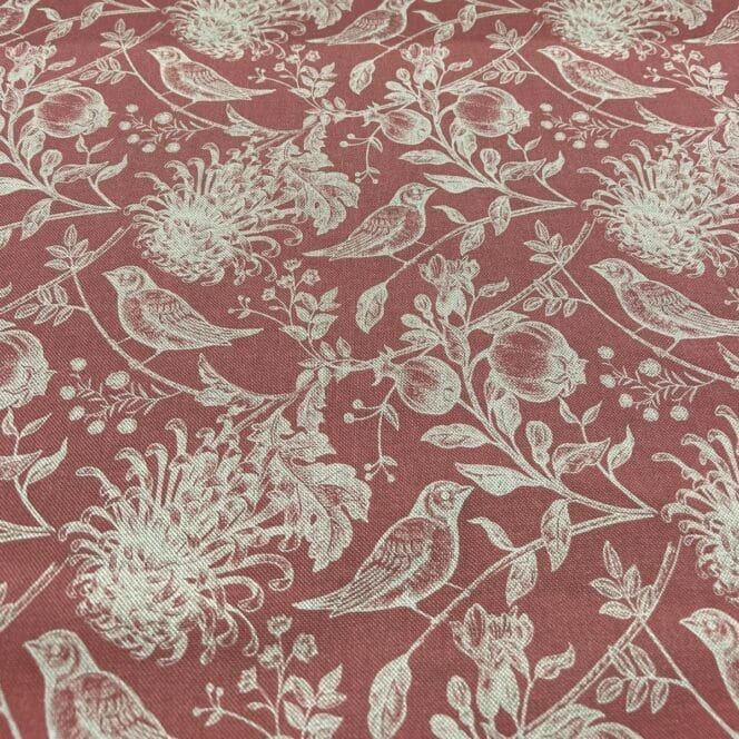 Nigella Red Roman Fabric
