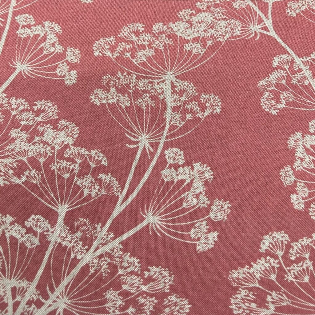 Sewing House Cow Parsley Red Curtains