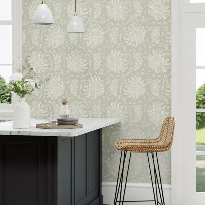 Sanderson Mapperton Sage Wallpaper