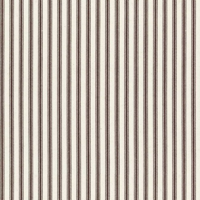 Ian Mankin Skinny Ticking Stripe Brown Fabric