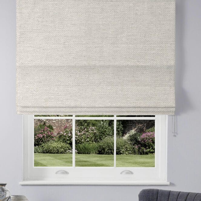 Sewing House Polly Cloud Grey Roman Blind
