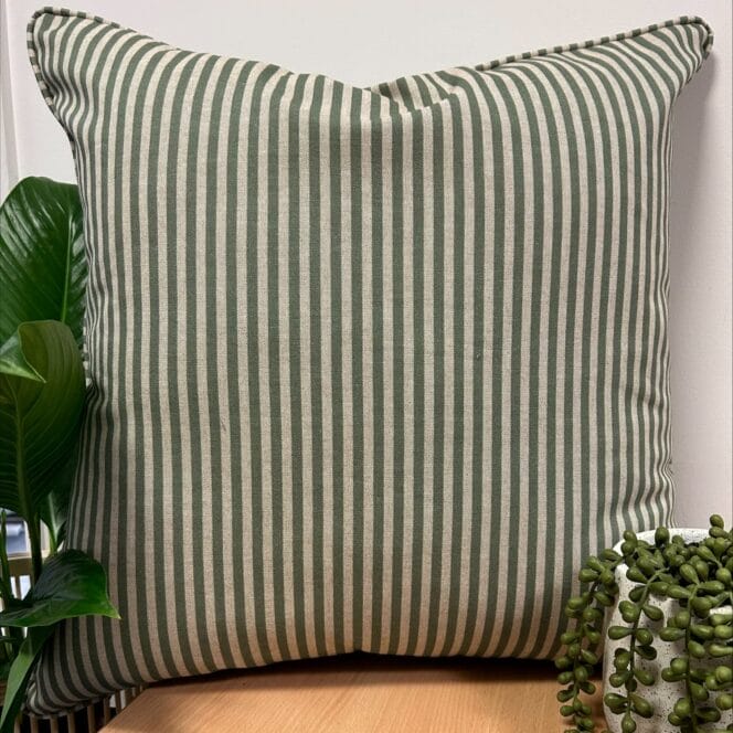 Wollaton Stripe Apple Green Cushion