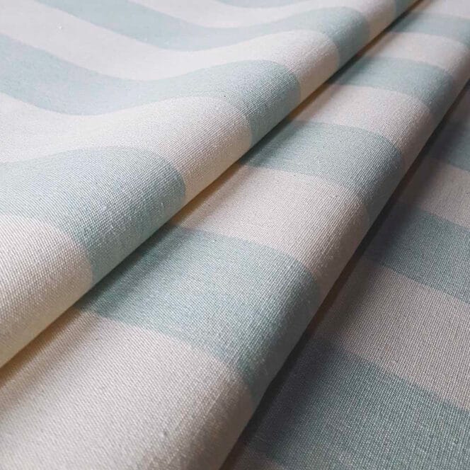 Ian Mankin Devon Stripe Mint Roman Blind
