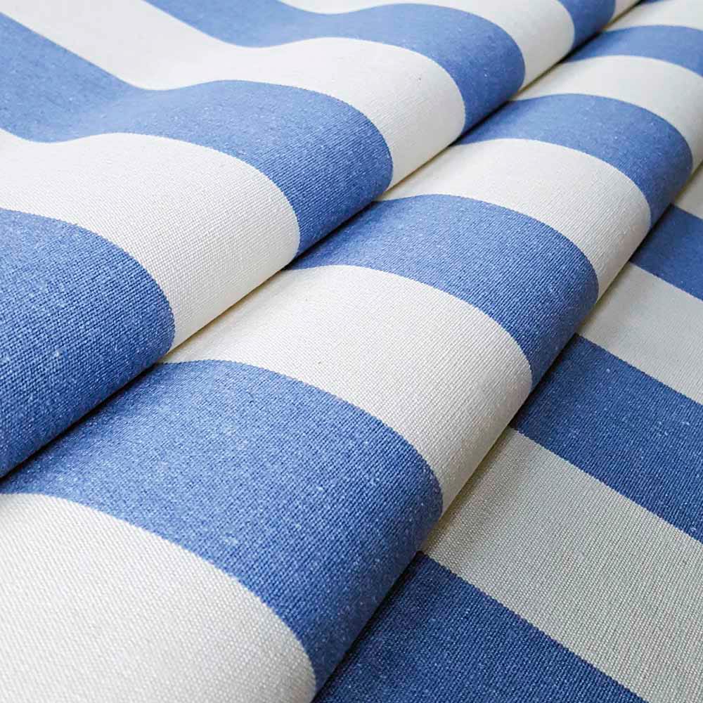 Ian Mankin Devon Stripe Indigo Roman Blind Ian Mankin Devon Stripe Indigo Roman Blind