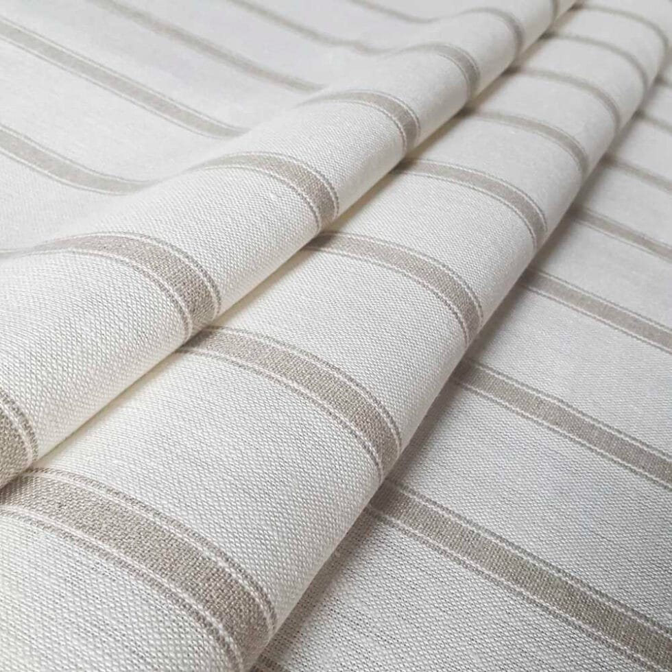 Ian Mankin Angus Stripe Flax Roman Blind | Sewing House