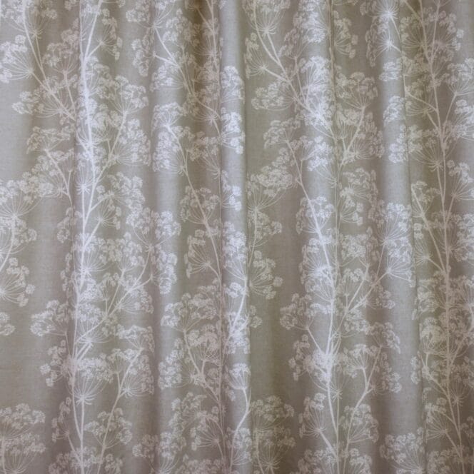 Sewing House Cow Parsley Soft Grey Curtains