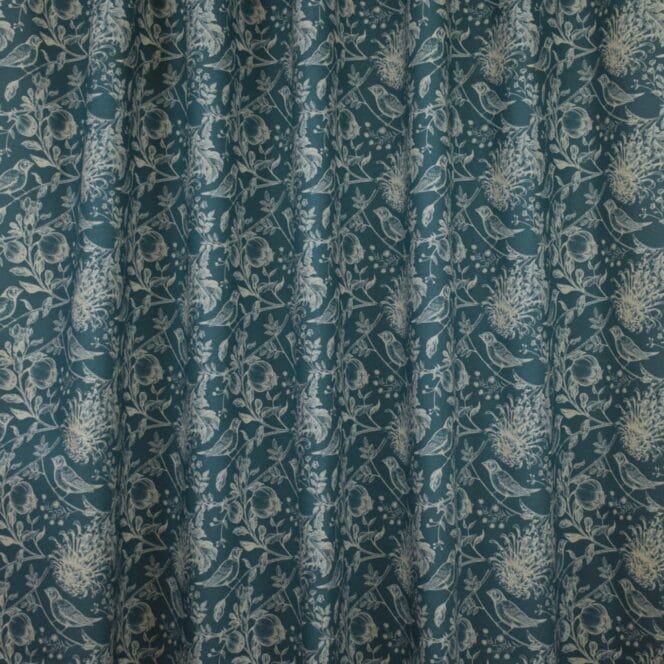 Sewing House Nigella Teal Curtains
