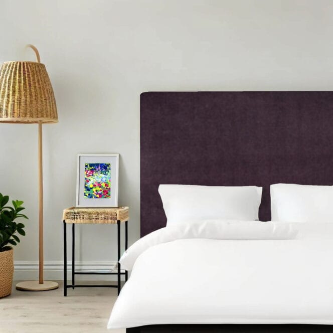 Velour Grape Headboard