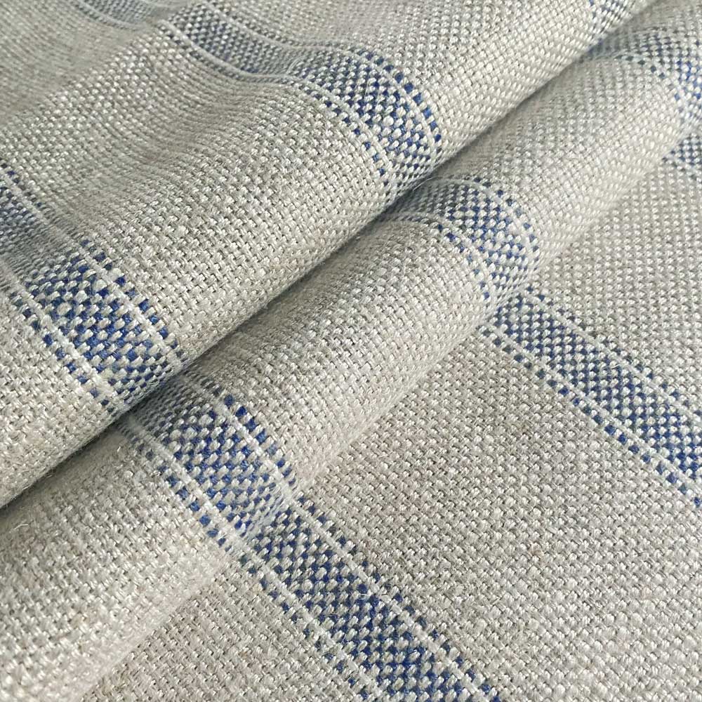 Ian Mankin Forfar Stripe Bluestone Roman Blind Ian Mankin Forfar Stripe Bluestone Roman Blind