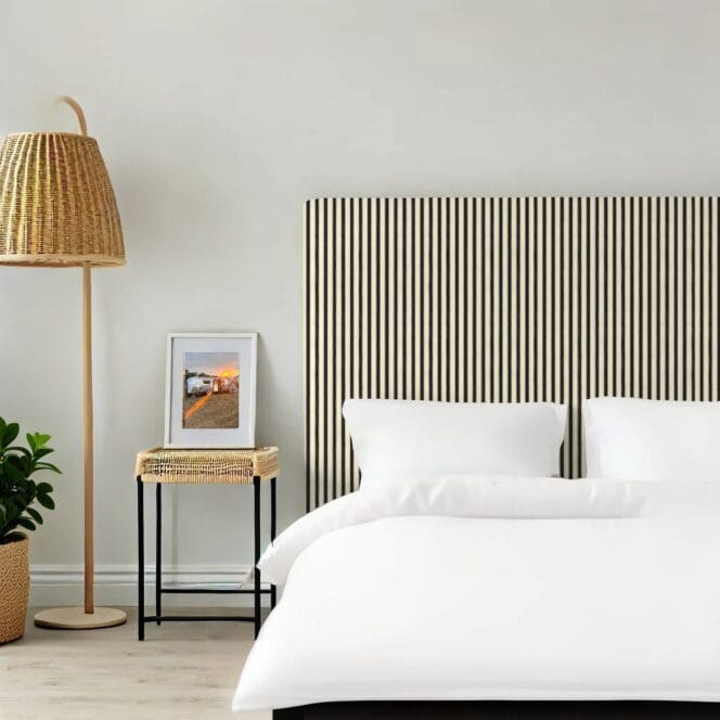 Ian Mankin Ticking Stripe Black Headboard