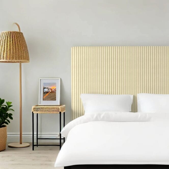 Ian Mankin Ticking Stripe Cream Headboard