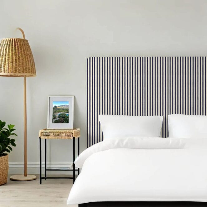 Ian Mankin Ticking Stripe Navy Headboard