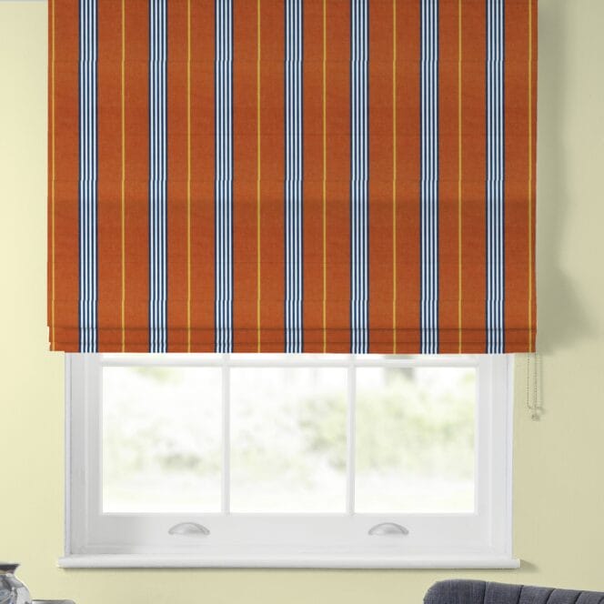 Ian Mankin Gallery Stripe Rust Roman Blind