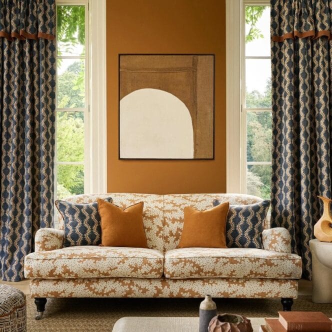 Linwood Helter Skelter Slate Curtains