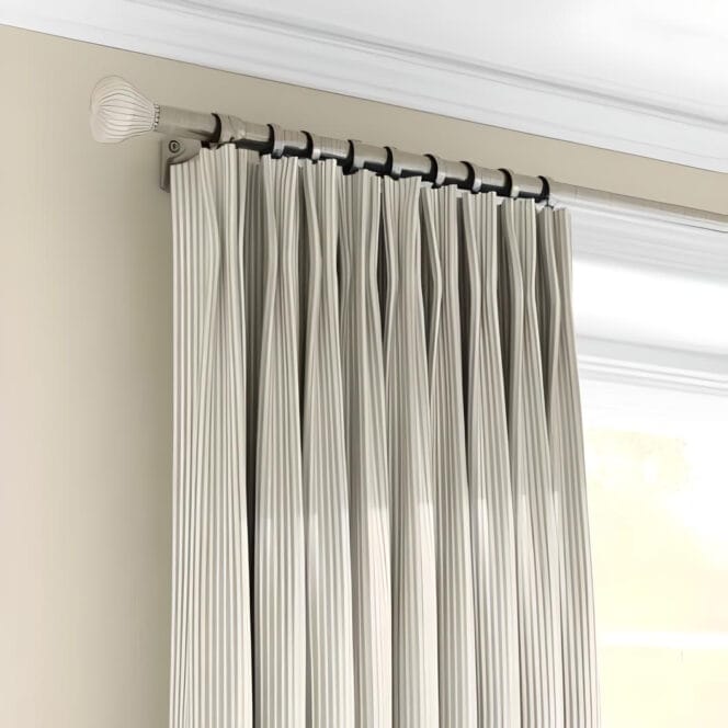 Ian Mankin Skinny Ticking Stripe Flax Curtains