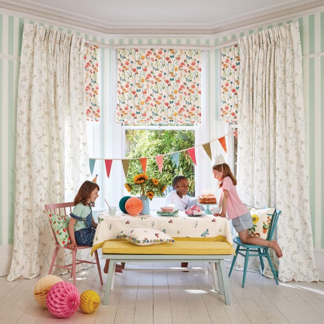 Busy Buzzy Roman Blind
