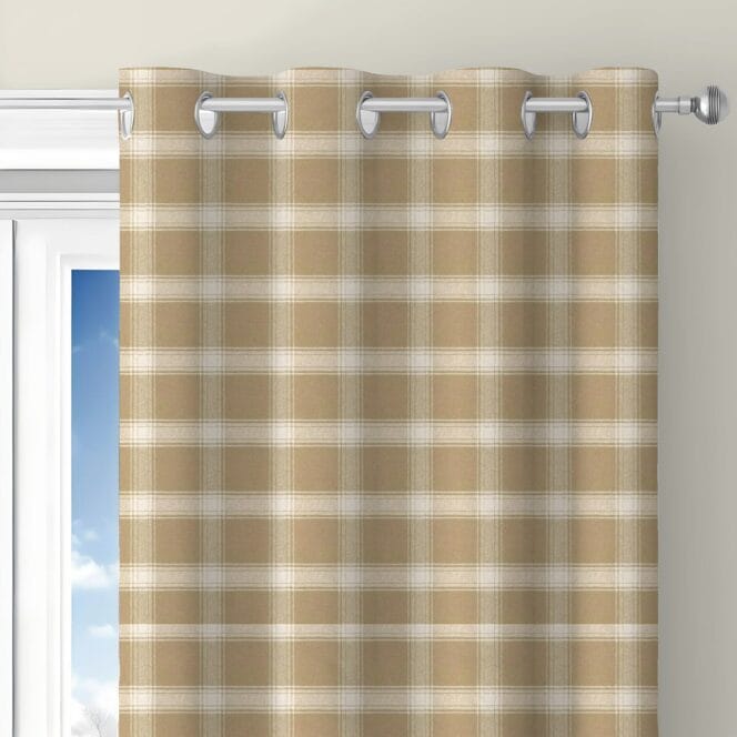 Ralph Lauren Doublebrook Plaid Camel Curtains