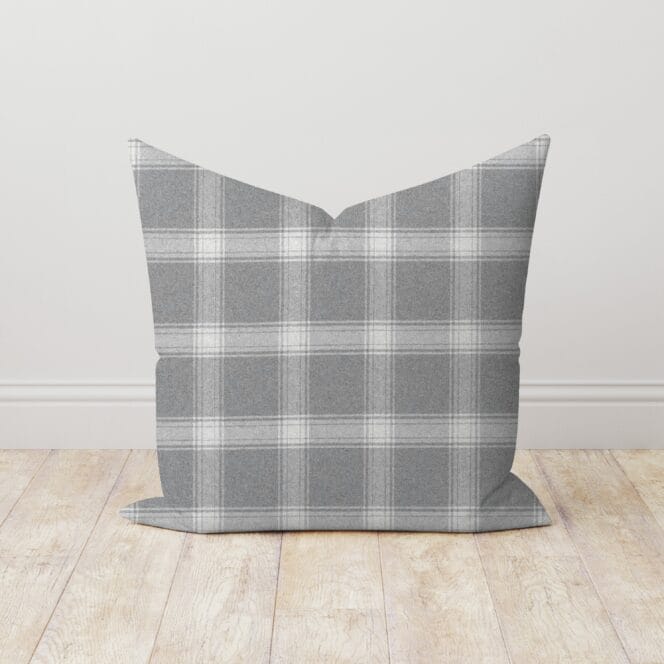 Ralph Lauren Doublebrook Plaid Grey Cushion