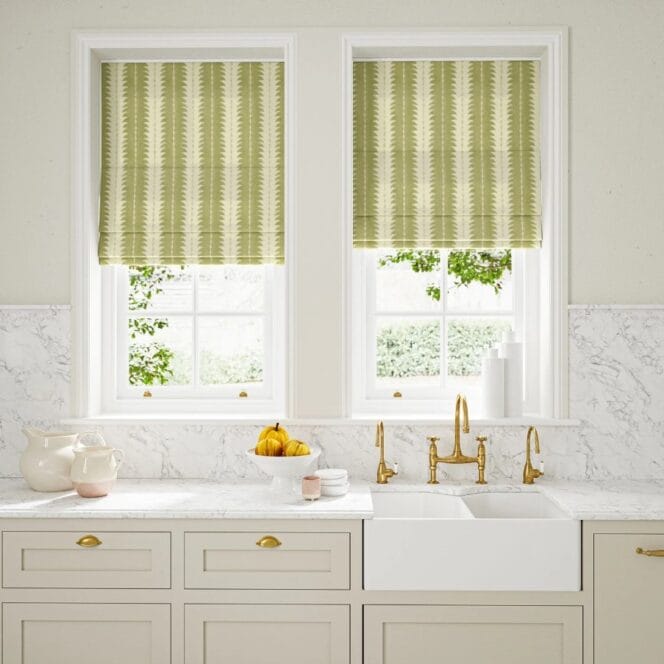 Linwood Ruched Matcha Roman Blind