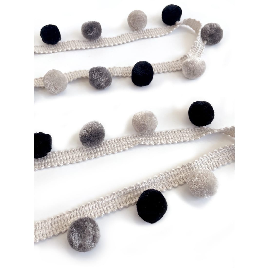 Laura Ashley Awren Dove Grey Pom Pom Trim Laura Ashley Awren Dove Grey Pom Pom Trim