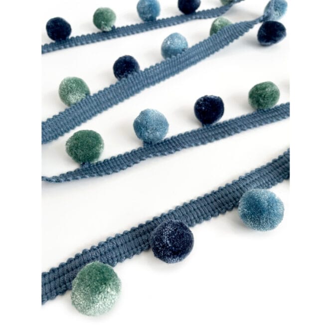 Laura Ashley Awren Midnight Pom Pom Trim