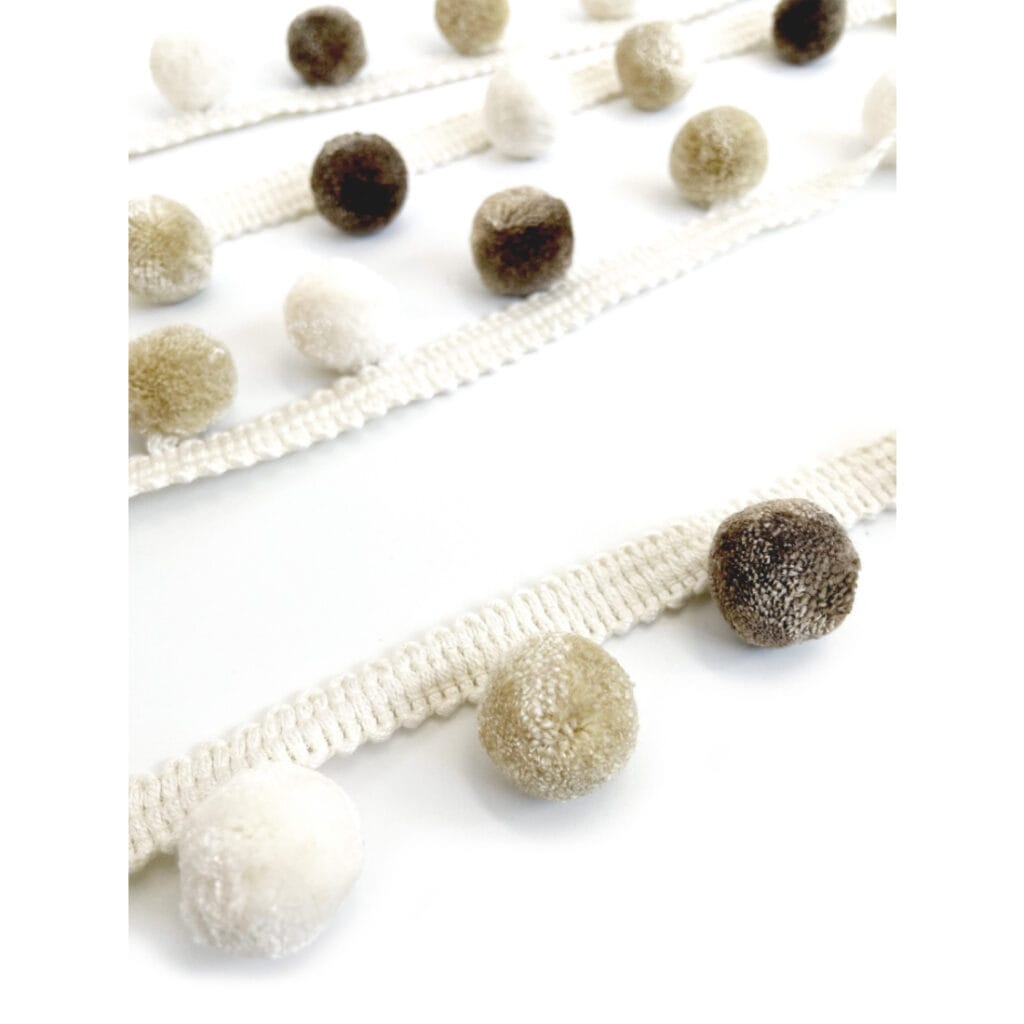 Laura Ashley Awren Natural Pom Pom Trim