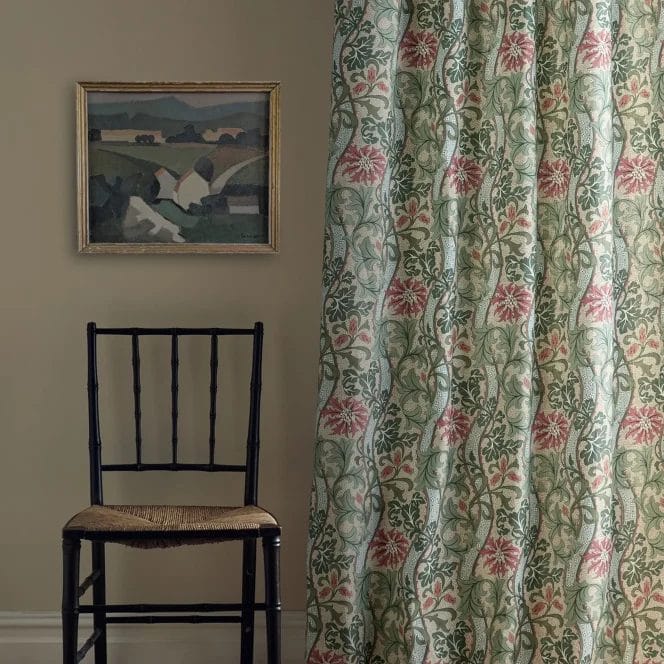 Morris & Co Cornflower Russet Forest Curtains