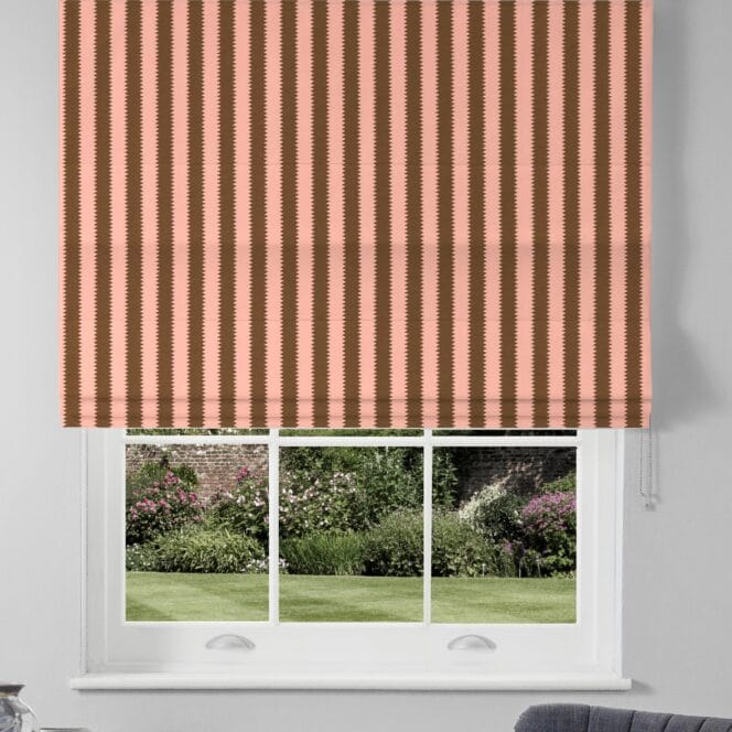 Regency Aperigon Putty & Walnut Roman Blind