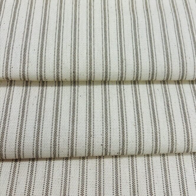 Sewing House Ticking Stripe Stone Roman Blind