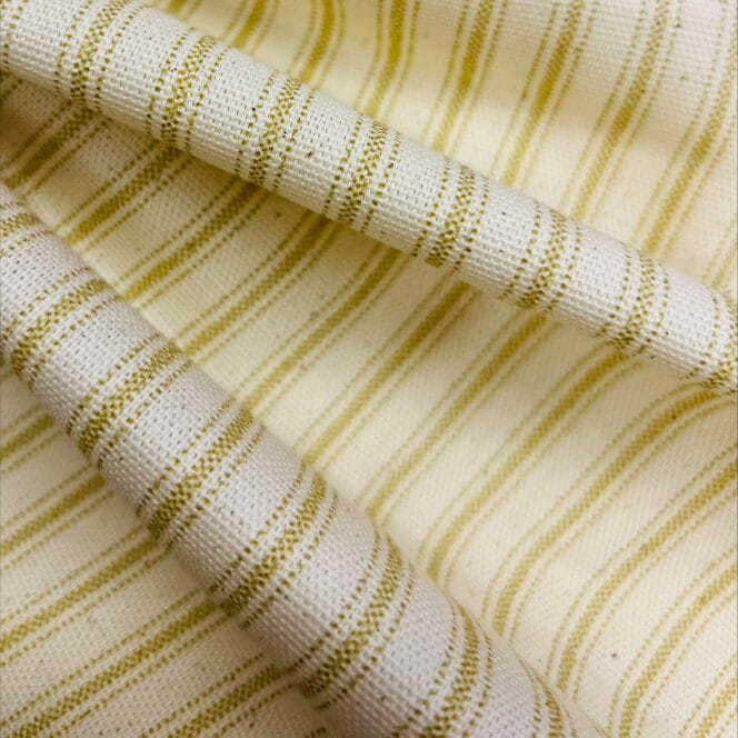 Sewing House Ticking Stripe Soft Gold Curtains