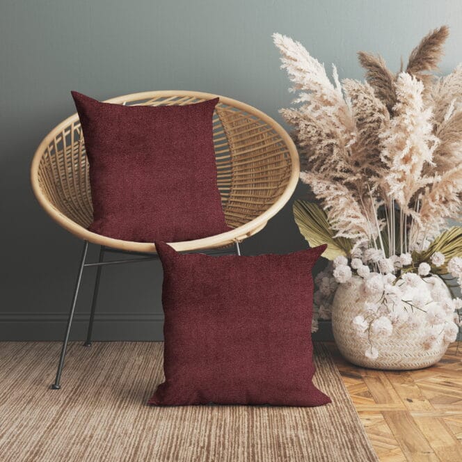 Velour Bordeaux Cushion