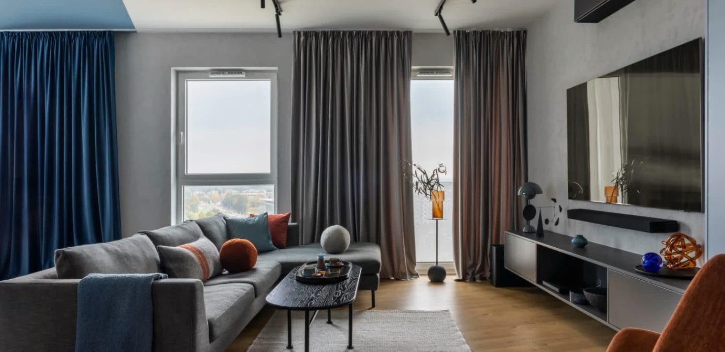 made to measure curtains in a living room