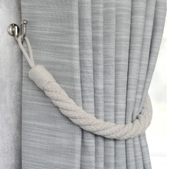 Laura Ashley Felton Rope Dove Grey Tiebacks
