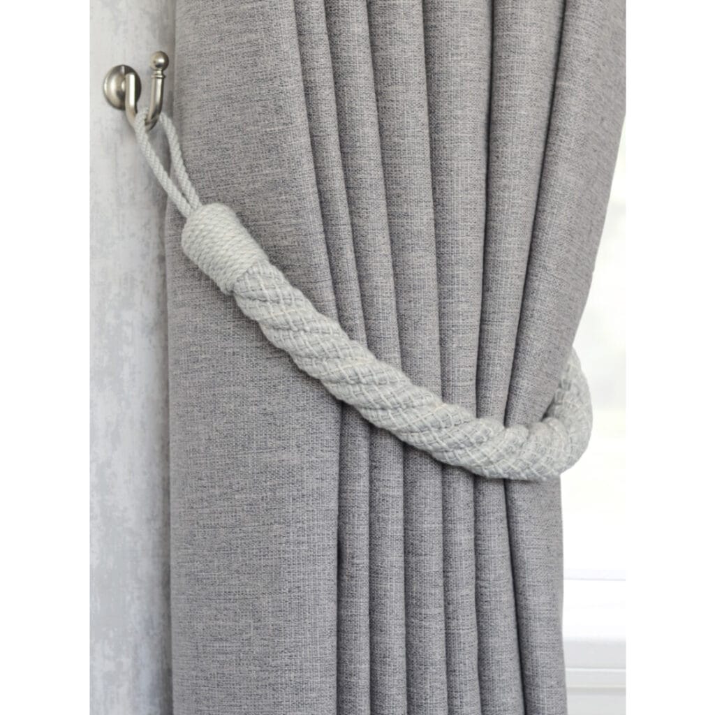 Laura Ashley Felton Rope Pale Steel Tiebacks