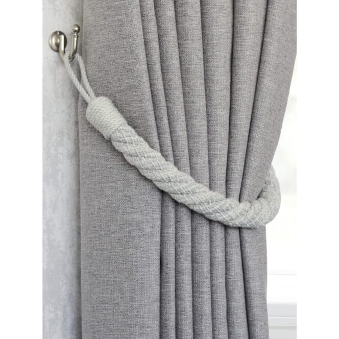 Laura Ashley Felton Rope Pale Steel Tiebacks