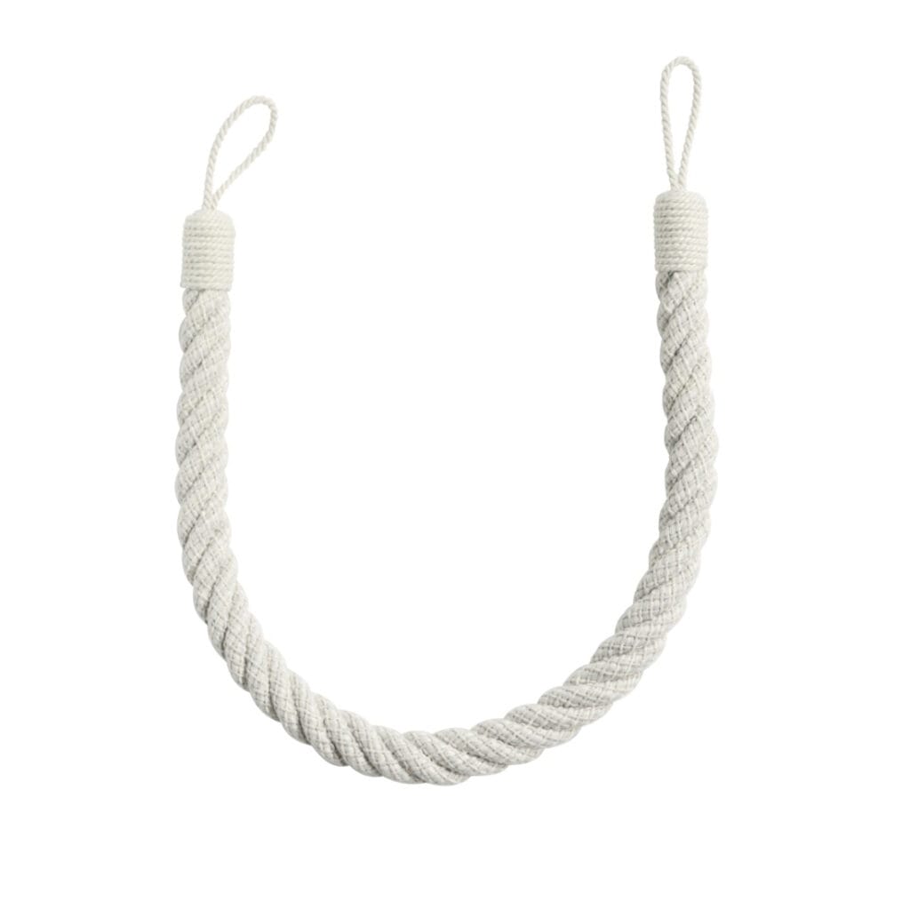 Laura Ashley Felton Rope Slate White Tiebacks