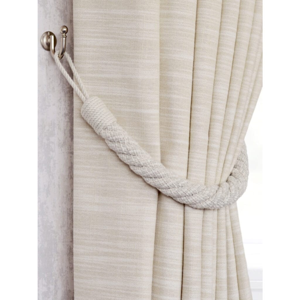 Laura Ashley Felton Rope Slate White Tiebacks