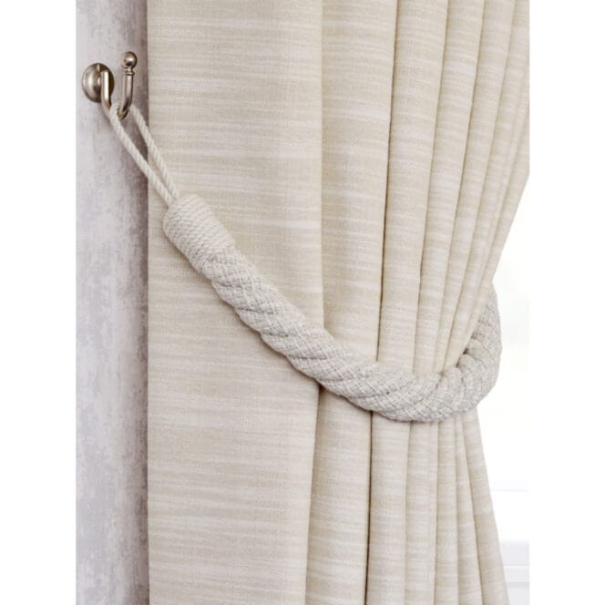 Laura Ashley Felton Rope Slate White Tiebacks