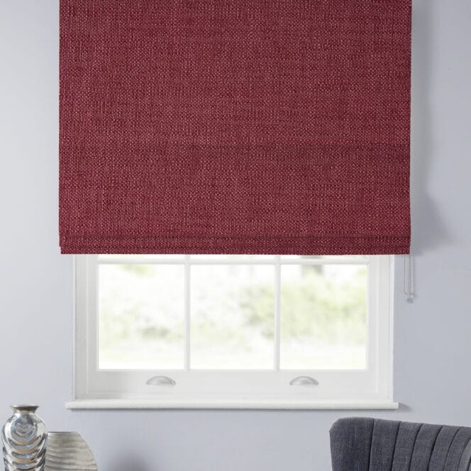 Rustic Raspberry Roman Blind