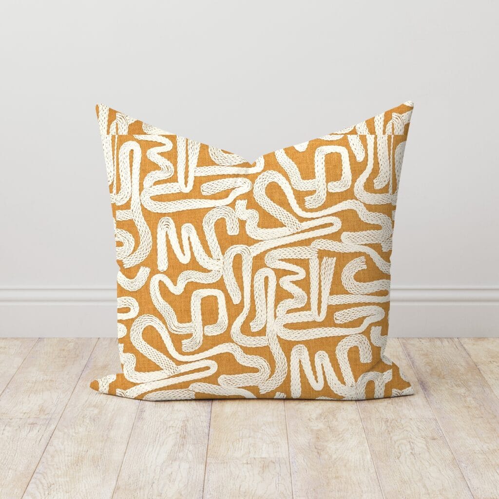 ILIV Script Ochre Cushion