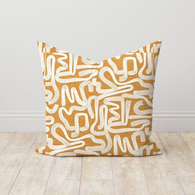 ILIV Script Ochre Cushion