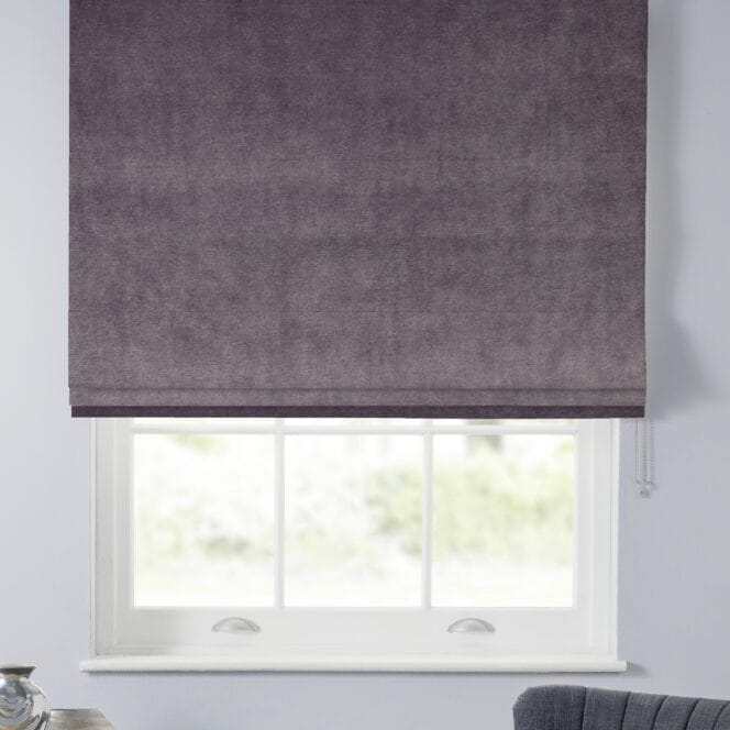 Velour Mulberry Roman Blind