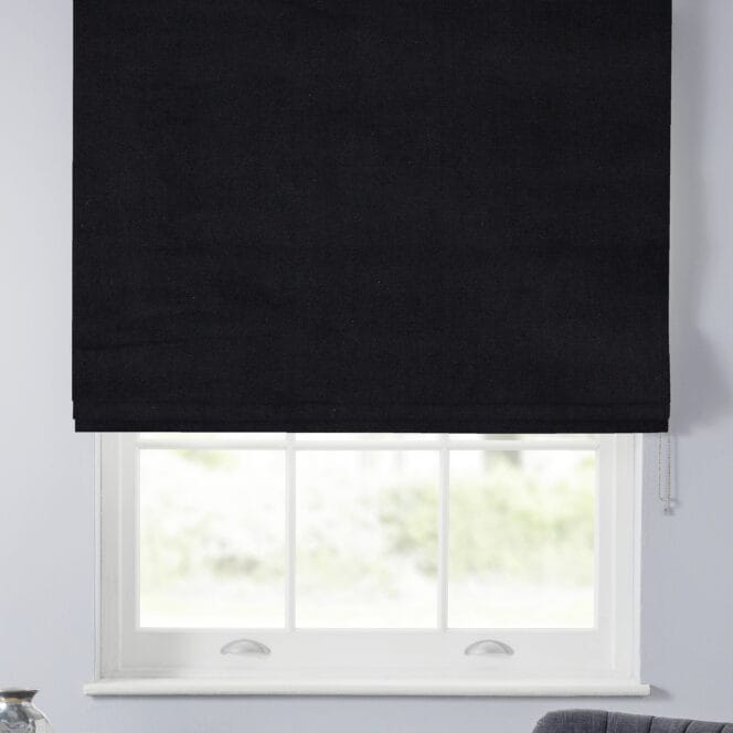 Velour Onyx Roman Blind