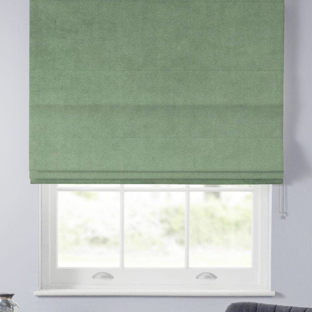 Velour Reseda Roman Blind Velour Reseda Roman Blind
