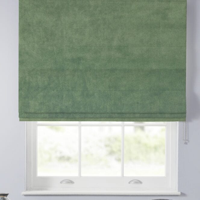 Velour Seafoam Roman Blind