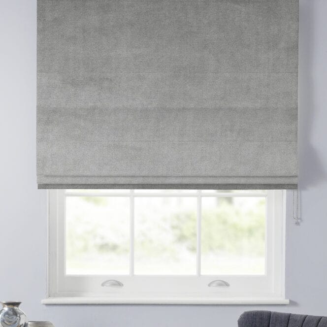 Velour Steel Roman Blind