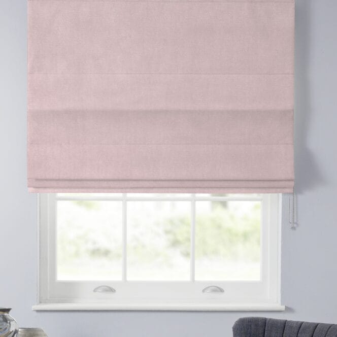Velour Woodrose Roman Blind