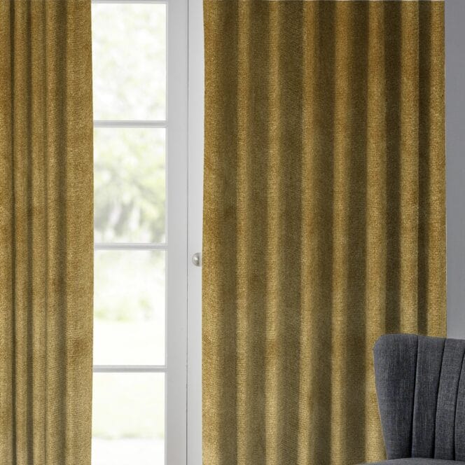 Velour Gold Curtains