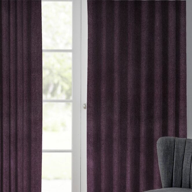 Velour Grape Curtains